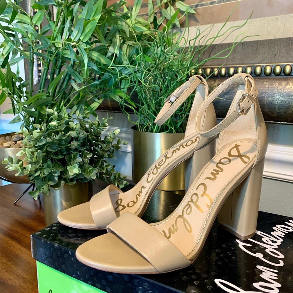 Sam Edelman Yaro Block Heel - Nude - Size 7.5